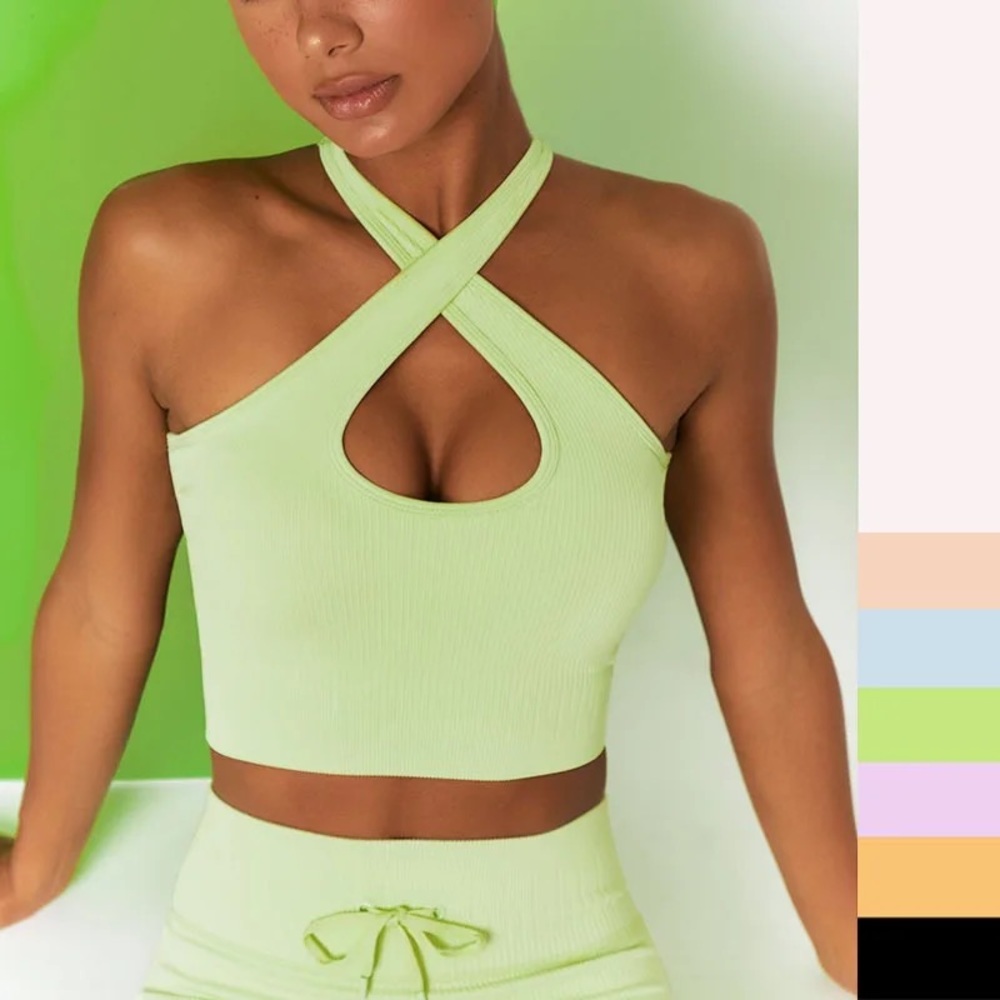 GREEN MELON RIBBED SET